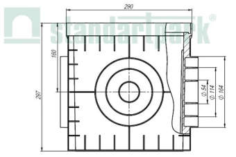 Дождеприемник квадратный ливневой PolyMax Basic (300x300x300)