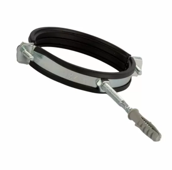 Стальной хомут 87-92_3" с резиновым вкладышем, M 8