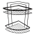 Полка угловая для ванной 2 яруса LAMALI BLACK TEKNIKTEL Полка угловая для ванной 2 яруса LAMALI BLACK TEKNIKTEL