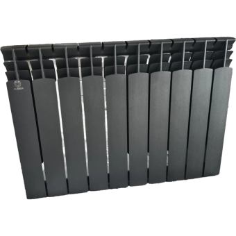 Биметаллический радиатор KUBBER KUB-500B/80, чёрный, 500х80 мм