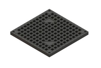 Решетка ливневая пластиковая PolyMax Basic для дождеприемника 400х400 A15 (388x388x24)