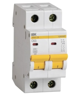 Автоматический выключатель ВА47-29 2P C 63А 4,5кА IEK