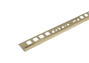 Z10, Алюм. профиль для керам. плитки 10 мм, наружн., 2,5 м, Полированное золото