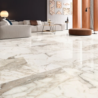 Плитка керамогранит Calacatta Oro 60*120 см глянцевая, бежевый, мрамор