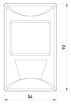 Датчик движения инфракрасный e.sensor.pir.38.white(белый), 180°, IP44