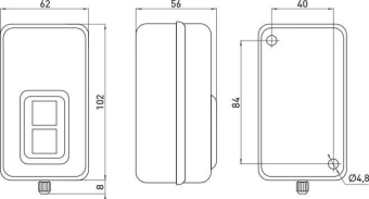 Кнопочный пост металлический e.mb.stand.xal.16a 3 фазы, 16А, On-Off