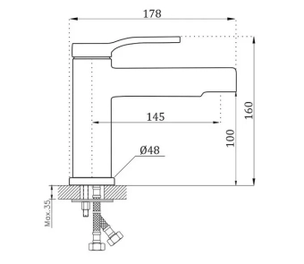 Смеситель для умывальника  Haiba 61111