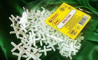 Крестики дистанционные для укладки плитки - 3мм, Wave, (200шт)