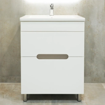 Шкаф напольный Etna белый матовый под умывальник Nomi Argo 600