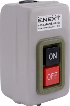 Кнопочный пост металлический e.mb.stand.xal.16a 3 фазы, 16А, On-Off