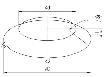 Фланец для дымохода Ferrum D250-280 (0,5мм)