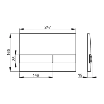 Кнопка смыва ALCAPLAST M1720-1 пластик белая/хром
