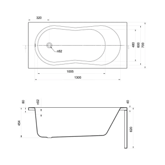 Ванна NIKE 1500Х700 мм, белая, Cersanit