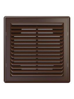 Вытяжная вентиляционная решетка с сеткой и рамкой Mistral 15х15 Brown