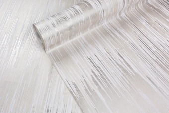 Виниловые обои на флизелиновой основе LS  ДХС 1587/5 Rain Decor серебристо-бежевый 10,05 x 1,06 м