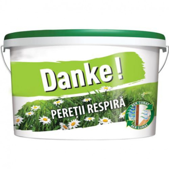 Краска моющаяся интерьерная Danke Interior - Peretii Respira, белая, 2,5 л