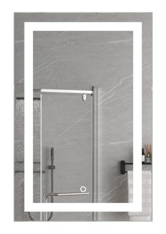 Зеркало для ванной LED 2700/4000/6000K (прямоугольное с ободом) 50 x 70 см IP44 UNIPLAST