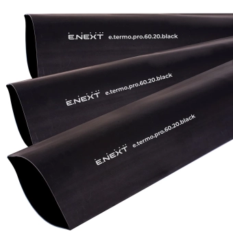 Термоусадочная трубка с клеевым слоем, 60/20, 1м, черная