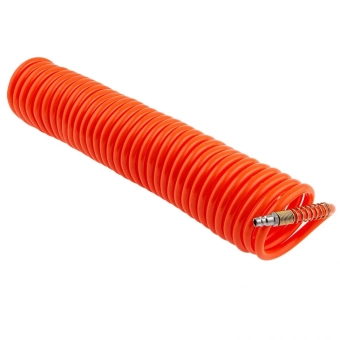 Шланг пневматический спиральный 6,5 мм *10 мм с быстросьемными конекторами 5 м
