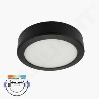 Спот LED накладной/встраиваемый 18W 3CCT круглый черный IP20 145*180*26.5 PL-UL18UPB3CCT PANLIGHT