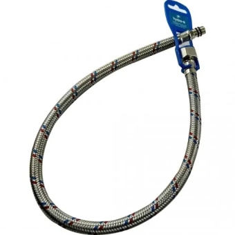 Шланг из нержавеющей стали для подключения смесителя - короткий - M10x1/2"F - 500 мм