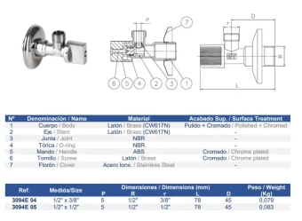 Кран 1/2"x1/2'' (подводной) econom Genebre