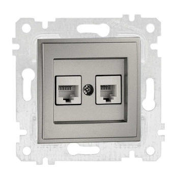 Розетка компьютерная RJ45 CAT6+телефонная RJ11 CAT3 500-002105-132