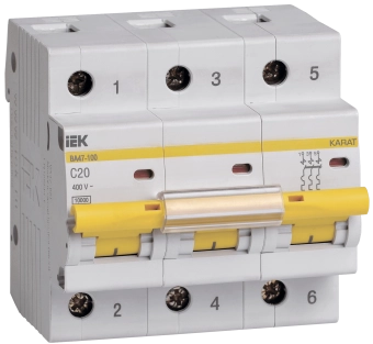 Автоматический выключатель ВА47-100 3P C 32А 10кА IEK
