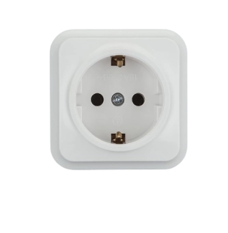 Розетка 2P+Е 16A белая SELENA 1000kW