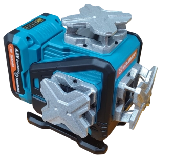 Лазерный уровень зеленый, 16 линий,  4D 2х3.6Ah HAMMER