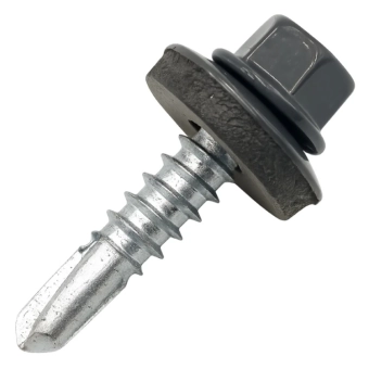 Саморез 4,8x25мм RAL7024 по металлу кровельный_EPDM