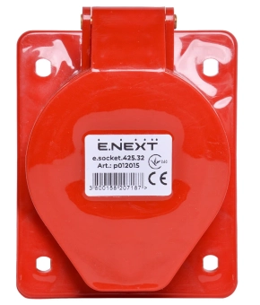 Силовая розетка, встраиваемая e.socket.pro.5.32.wall, 5п., 380В, 32А