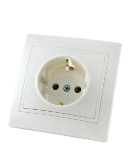 Розетка 2P+E 16A белая LUNA 1000kW