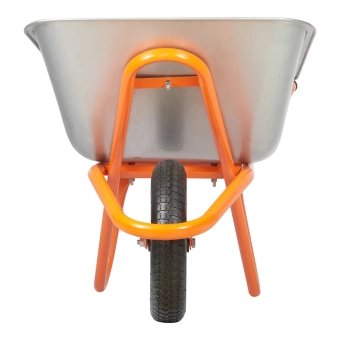 Тачка (тележка) садовая, строительная, с оцинкованным кузовом 90L, WB6418