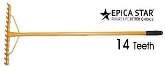  Грабли с металлической рукояткой, усиленные, 14T, EP-50453, Epica Star