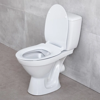 Унитаз Компакт CERSANIT - CERSANIA SIMPLE ON SLIM, нижний подвод, горизонтальный, микролифт DRP