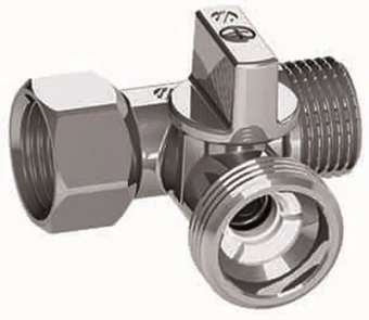 Кран шаровой тройник 1/2'Н х 3/4'Н х 1/2'В. ARCO. Mini TEE