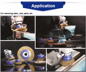 Корщетка проволочная с латунным покрытием для УШМ Ø150 мм M14*2