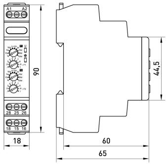 Реле задержки на включение 2 независимых канала