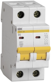Автоматический выключатель ВА47-29 2Р 6А 4,5кА В IEK