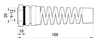 Кабельный ввод e.pg.protect.stand.13,5 c оплёткой