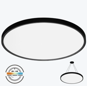 Плафон потолочный LED 50W 3CCT PL-CL50X3CCT-BL 230V IP20 черный 600x27 Ultra Slim PANLIGHT