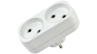 Тройник на 2 розетки 2P 10A 230V белый 1000kW