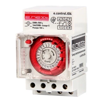 Таймер электромеханический суточный e.control.t04, E.NEXT