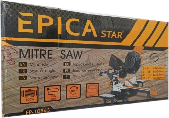 Торцовочная пила 1800W, 4500rpm, режущее полотно Ø250*30мм, EP-10863, Epica Star