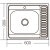 Мойка кухонная ZERIX Z6060L-06-160MD (MICRO DECOR)