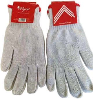 Хлопковые трикотажные перчатки с эластичной манжетой