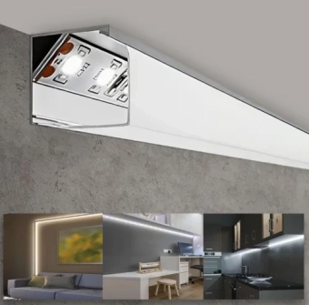 Алюминиевый профиль угловой для светодиодной ленты 2m/set 13*13mm PL-1313 2m PANLIGHT
