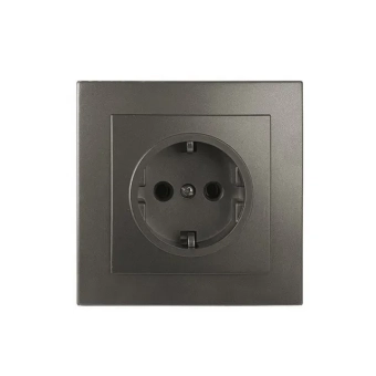 Розетка с заземлением Rosa 16 A 220 - 240 В Графитовый Elmos