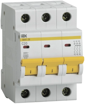 Выключатель автоматический ВА47-29 3Р 20А 4,5кА С IEK
